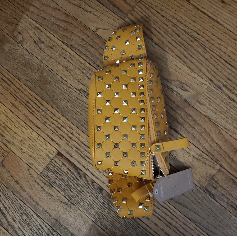 Pink Haley mustard,Fau leather belt buddy